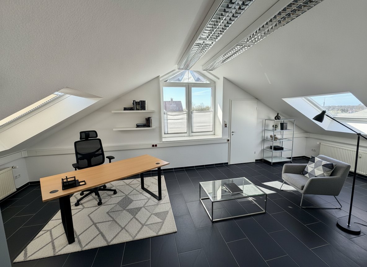 Modernes Büro mit Klimaanlage, Netzwerk und Parkplätzen Modernes Büro mit Klimaanlage, Netzwerk und Parkplätzen